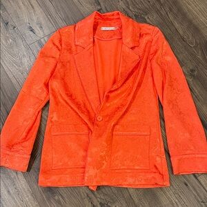 Alice + Olivia Orange Pattern Jacket